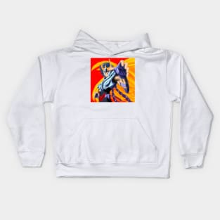 ikki the phoenix in immortal bird rising hellfire art in saint seiya Kids Hoodie